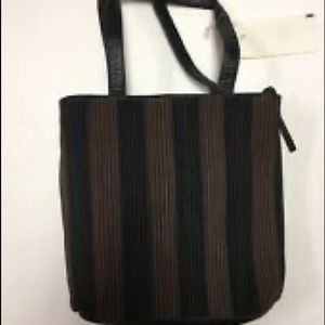 NEW! Women’s Americana By Sharif Brown/Black Fabric Small Tote